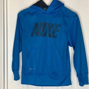 Boys Blue Nike Thermafit Hoodie Size small